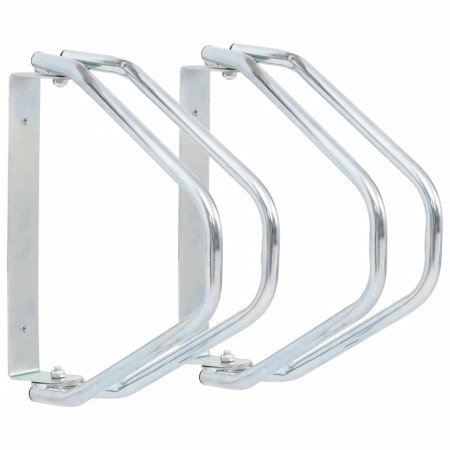 Soporte de pared para bicicletas 2 uds acero galvanizado de , Bases y soportes para almacenar bicicletas - Ref: Foro24-400860...