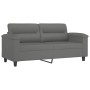 Juego de sofás con cojines 2 piezas tela microfibra gris oscuro de , Sofás - Ref: Foro24-3202328, Precio: 501,02 €, Descuento: %