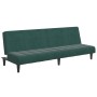 Sofá cama de 2 plazas con taburete terciopelo verde oscuro de , Sofás - Ref: Foro24-3258129, Precio: 304,57 €, Descuento: %