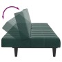 Sofá cama de 2 plazas con taburete terciopelo verde oscuro de , Sofás - Ref: Foro24-3258129, Precio: 304,57 €, Descuento: %