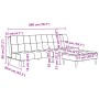 Sofá cama de 2 plazas con taburete terciopelo verde oscuro de , Sofás - Ref: Foro24-3258129, Precio: 304,57 €, Descuento: %