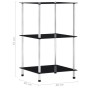 Estantería 3 niveles cristal templado negro 40x40x67 cm en Librerías y estanterías | Comprar online en Foru.es