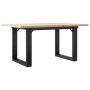 Mesa de centro marco O madera maciza pino y acero 80x50x40 cm de , Mesas de cocina y de comedor - Ref: Foro24-3282662, Precio...