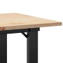 Mesa de centro marco O madera maciza pino y acero 80x50x40 cm de , Mesas de cocina y de comedor - Ref: Foro24-3282662, Precio...