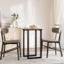 Mesa de comedor marco O madera maciza pino y acero 50x50x75 cm de , Mesas de cocina y de comedor - Ref: Foro24-3282669, Preci...