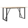Mesa de comedor marco O madera maciza pino y acero 140x80x75cm de , Mesas de cocina y de comedor - Ref: Foro24-3282676, Preci...