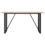 Mesa de comedor marco O madera maciza pino y acero 140x80x75cm de , Mesas de cocina y de comedor - Ref: Foro24-3282676, Preci...