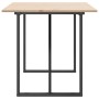 Mesa de comedor marco O madera maciza pino y acero 140x80x75cm de , Mesas de cocina y de comedor - Ref: Foro24-3282676, Preci...