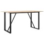 Mesa de comedor marco O madera maciza pino y acero 140x80x75cm de , Mesas de cocina y de comedor - Ref: Foro24-3282676, Preci...