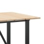 Mesa de comedor marco O madera maciza pino y acero 140x80x75cm de , Mesas de cocina y de comedor - Ref: Foro24-3282676, Preci...