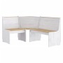Banco de esquina REINE madera maciza pino marrón blanco 151 cm en Bancos de comedor y cocina | Comprar online en Foru.es