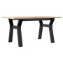 Mesa de centro marco Y madera maciza pino y acero 80x50x40 cm de , Mesas de cocina y de comedor - Ref: Foro24-3282706, Precio...