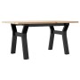 Mesa de centro marco Y madera maciza pino y acero 80x50x40 cm de , Mesas de cocina y de comedor - Ref: Foro24-3282706, Precio...
