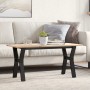 Mesa de centro marco Y madera maciza pino y acero 100x50x45 cm de , Mesas de cocina y de comedor - Ref: Foro24-3282710, Preci...