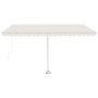 Toldo de pie manual retráctil crema 400x350 cm de vidaXL, Toldos - Ref: Foro24-3069617, Precio: 463,30 €, Descuento: %