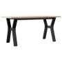 Mesa de centro marco Y madera maciza pino y acero 100x50x45 cm de , Mesas de cocina y de comedor - Ref: Foro24-3282710, Preci...