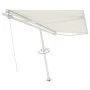 Toldo de pie manual retráctil crema 400x350 cm de vidaXL, Toldos - Ref: Foro24-3069617, Precio: 466,25 €, Descuento: %