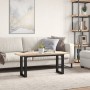 Mesa de centro marco O madera maciza pino y acero 110x40x45,5cm de , Mesas de cocina y de comedor - Ref: Foro24-3282733, Prec...