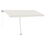 Toldo de pie manual retráctil crema 400x350 cm de vidaXL, Toldos - Ref: Foro24-3069617, Precio: 463,30 €, Descuento: %