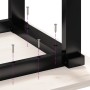 Mesa de centro marco O madera maciza pino y acero 110x40x45,5cm de , Mesas de cocina y de comedor - Ref: Foro24-3282733, Prec...