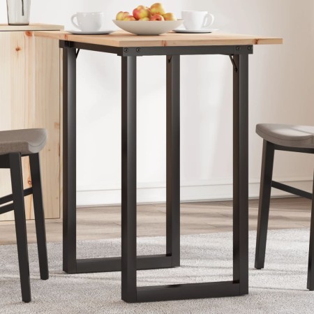 Mesa de comedor marco O madera maciza pino y acero 80x50x75,5cm de , Mesas de cocina y de comedor - Ref: Foro24-3282738, Prec...