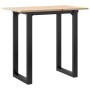 Mesa de comedor marco O madera maciza pino y acero 80x50x75,5cm de , Mesas de cocina y de comedor - Ref: Foro24-3282738, Prec...