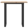 Mesa de comedor marco O madera maciza pino y acero 80x50x75,5cm de , Mesas de cocina y de comedor - Ref: Foro24-3282738, Prec...