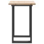 Mesa de comedor marco O madera maciza pino y acero 80x50x75,5cm de , Mesas de cocina y de comedor - Ref: Foro24-3282738, Prec...