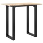 Mesa de comedor marco O madera maciza pino y acero 80x50x75,5cm de , Mesas de cocina y de comedor - Ref: Foro24-3282738, Prec...