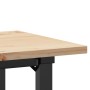 Mesa de comedor marco O madera maciza pino y acero 80x50x75,5cm de , Mesas de cocina y de comedor - Ref: Foro24-3282738, Prec...
