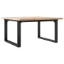 Mesa de centro marco O madera maciza pino y acero 90x90x45,5 cm de , Mesas de cocina y de comedor - Ref: Foro24-3282731, Prec...