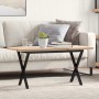 Mesa de centro marco X madera maciza pino y acero 90x40x45,5 cm de , Mesas de cocina y de comedor - Ref: Foro24-3282752, Prec...