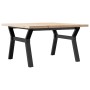 Mesa de centro marco Y madera maciza pino y acero 80x80x45,5 cm de , Mesas de cocina y de comedor - Ref: Foro24-3282773, Prec...
