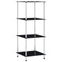 Estantería 4 niveles cristal templado negro 40x40x100 cm en Librerías y estanterías | Comprar online en Foru.es