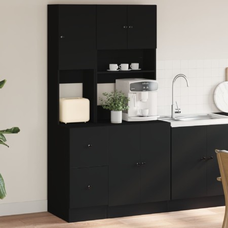 Mueble de cocina madera de ingeniería negro 95x50x180 cm de , Armarios de cocina - Ref: Foro24-3276533, Precio: 311,26 €, Des...