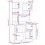 Mueble de cocina madera de ingeniería negro 95x50x180 cm de , Armarios de cocina - Ref: Foro24-3276533, Precio: 311,26 €, Des...
