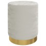 Taburete con almacenaje redondo terciopelo gris claro de , Taburetes y sillas plegables - Ref: Foro24-340285, Precio: 50,37 €...