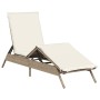 Tumbonas con cojines 2 unidades ratán sintético beige de , Tumbonas - Ref: Foro24-3261582, Precio: 280,07 €, Descuento: %