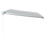Toldo retráctil aluminio y tela gris antracita y blanco 5x3 m de , Toldos - Ref: Foro24-3216127, Precio: 645,28 €, Descuento: %