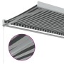 Toldo retráctil aluminio y tela gris antracita y blanco 5x3 m de , Toldos - Ref: Foro24-3216127, Precio: 645,28 €, Descuento: %