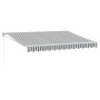Toldo retráctil aluminio y tela antracita y blanco 3,5x2,5 m de , Toldos - Ref: Foro24-3216104, Precio: 225,47 €, Descuento: %
