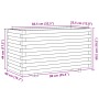 Jardinera madera maciza de abeto Douglas 90x40x49,5 cm de , Maceteros y jardineras - Ref: Foro24-847376, Precio: 152,74 €, De...