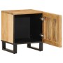 Mesita de noche de madera maciza de mango rugosa 40x34x46 cm de , Mesitas de noche - Ref: Foro24-377416, Precio: 70,45 €, Des...