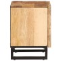 Mesita de noche de madera maciza de mango rugosa 40x34x46 cm de , Mesitas de noche - Ref: Foro24-377416, Precio: 70,45 €, Des...