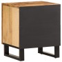 Mesita de noche de madera maciza de mango rugosa 40x34x46 cm de , Mesitas de noche - Ref: Foro24-377416, Precio: 70,45 €, Des...
