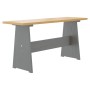 Mesa de comedor con banco REINE madera maciza pino marrón gris en Mesas de comedor | Comprar online en Foru.es