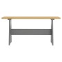 Mesa de comedor con banco REINE madera maciza pino marrón gris en Mesas de comedor | Comprar online en Foru.es
