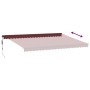 Toldo retráctil automático con LEDs burdeos 500x350 cm de , Toldos - Ref: Foro24-3215009, Precio: 753,79 €, Descuento: %