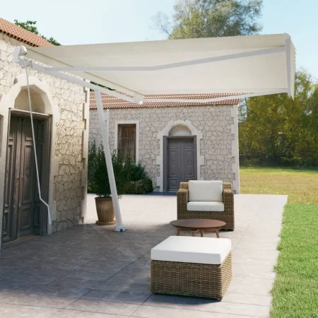 Toldo de pie retráctil manual crema 500x350 cm de vidaXL, Toldos - Ref: Foro24-3069657, Precio: 517,82 €, Descuento: %
