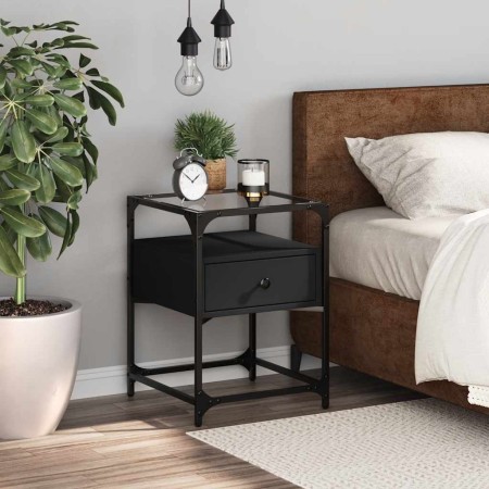 Mesita de noche madera de ingeniería negra 40x40x55 cm de , Mesitas de noche - Ref: Foro24-846074, Precio: 63,33 €, Descuento: %
